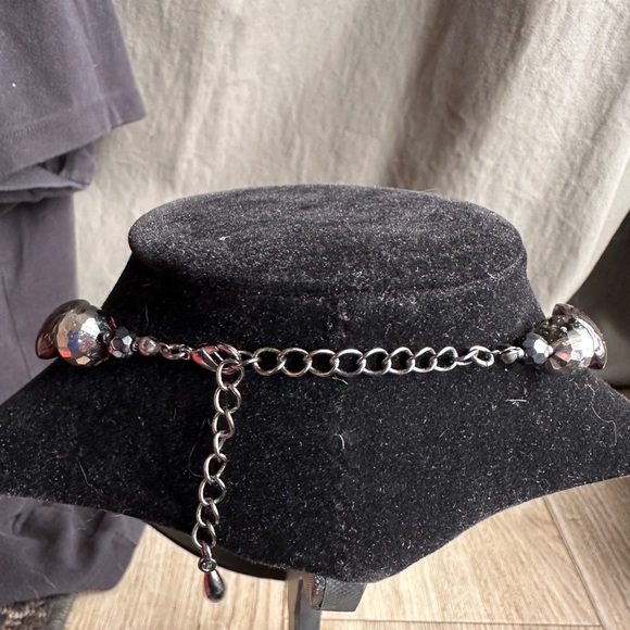 Adjustable Black and Silver Bead Necklace with “Disco-Ball” Beads - Picture 6 of 6